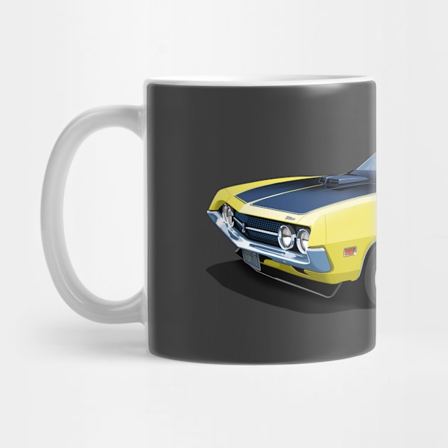 1970 Ford Torino Cobra Jet in grabber yellow by candcretro